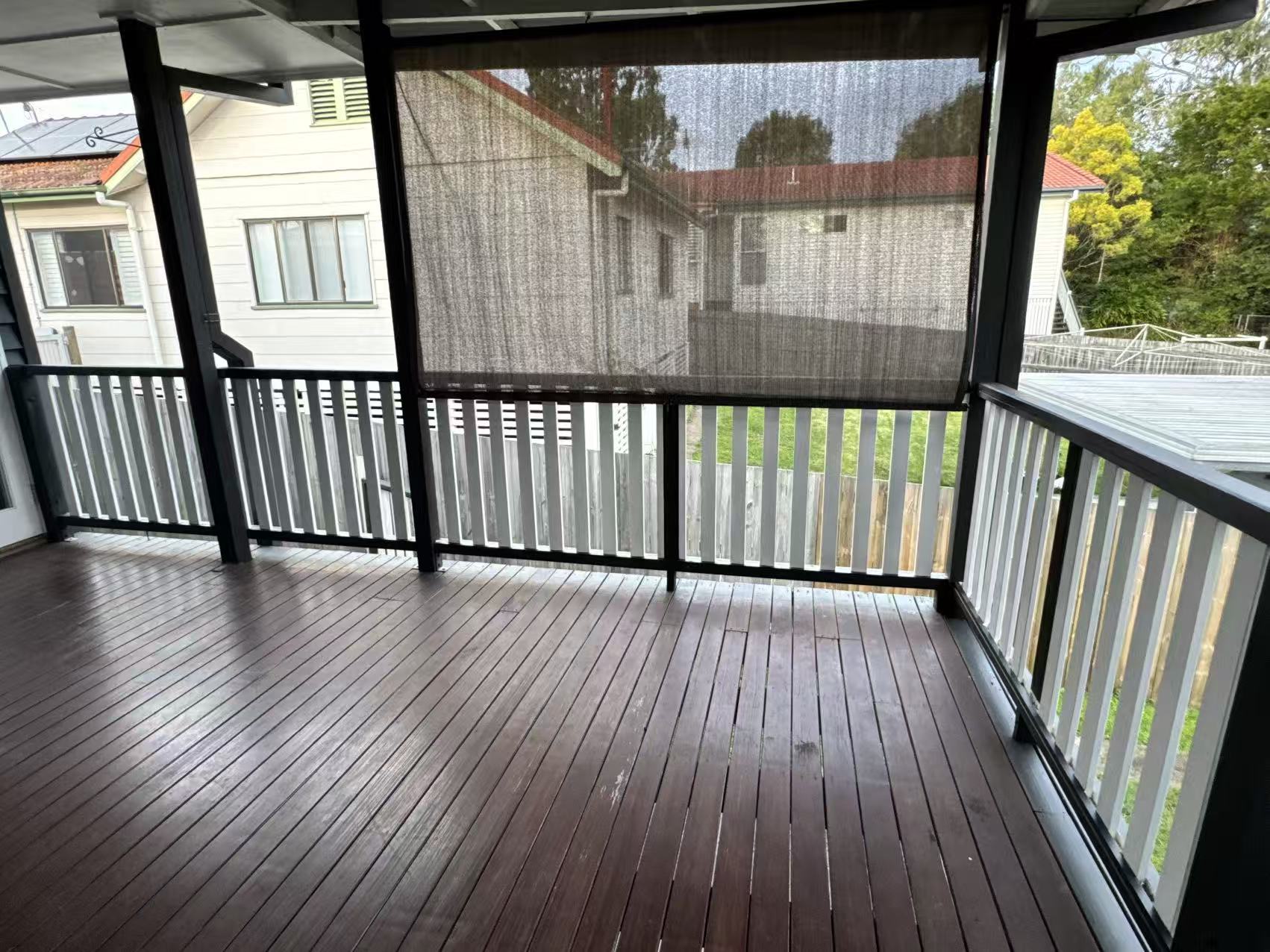 Painted deck balustrade section.